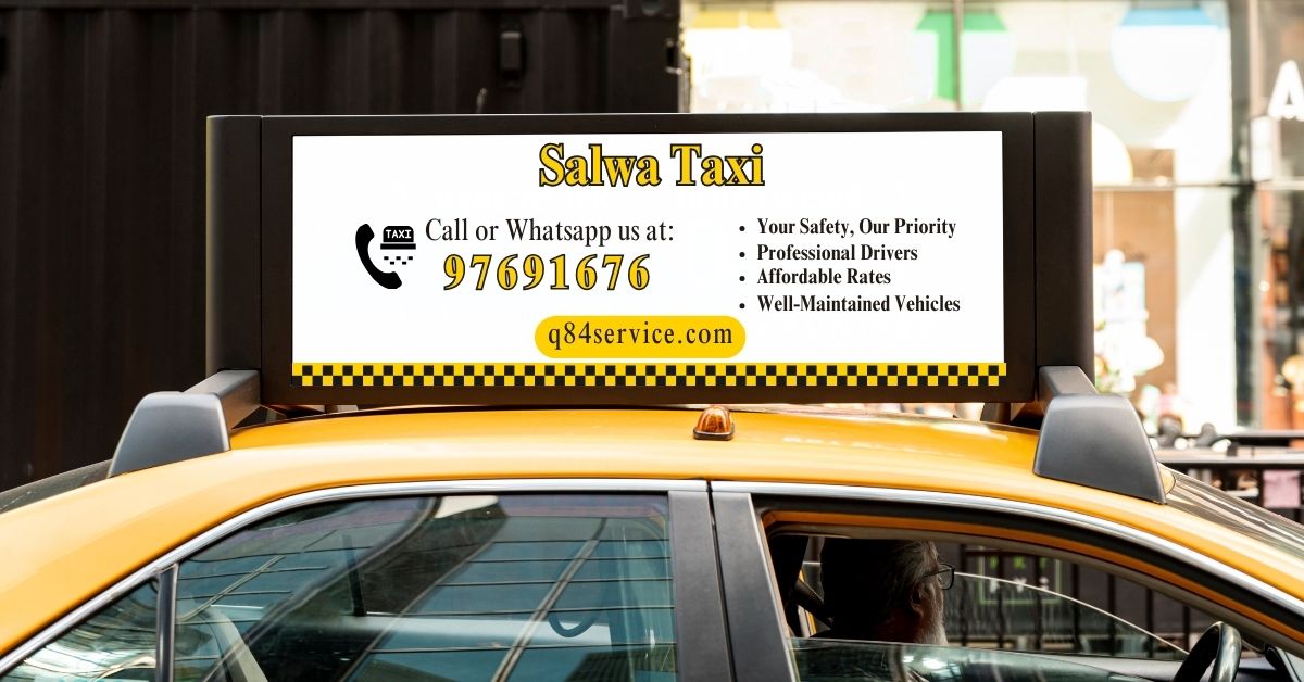 Experience reliable, comfortable airport transfers and local rides with Q8 Taxi Service's Salwa Taxi for all your transportation needs.